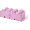 Image de LEGO pierre de rangement à tiroirs 8 tenons 50 x 18 cm PP rose