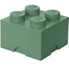 Image de pierre de rangement 4 plots 25 x 18 cm polypropylène vert olive