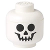 Image de boîte de rangement tête squelette petit 16 x 18,5 cm polypropylène blanc