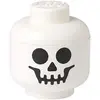 Image de LEGO boîte de rangement tête squelette grand 24 x 27 cm polypropylène blanc