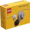 Image de Set De 3 Pateres Lego Noir Gris Blanc