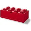 Image de LEGO tiroir de bureau 8 plots 15,8 x 31,6 cm polypropylène rouge