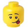 Image de boîte de rangement tête Silly mini 10 x 11 cm polypropylène jaune