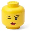 Image de boîte de rangement tête de Winky mini 10 x 11 cm polypropylène jaune