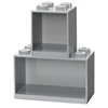 Image de ensemble d'étagères en pierre 31,8 x 21,1 cm gris 2 parties