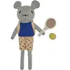 Image de Peluche Mini souris tennis Nun en coton bébé OYOY Living Design Multicolore 18,5x4x34,5 cm M107698