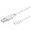 Image de MicroConnect - Câble USB - Micro-USB de type B (M) pour USB (M) - 1 m - blanc