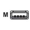 Image de - Câble USB - RJ-45 (10 broches) (M) pour USB (M) - 2 m - connecteur droite - pour QuickScan QBT2400, QBT2430, QM2430