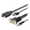 Image de Pro - Câble HDMI - HDMI mâle pour USB, HD-15 (VGA), mini-phone stereo 3.5 mm mâle - 1 m