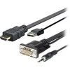 Image de Pro - Câble HDMI - HDMI mâle pour USB, HD-15 (VGA), mini-phone stereo 3.5 mm mâle - 3 m