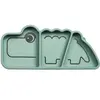 Image de Assiette avec ventouse en silicone Done by Deer Croco Vert 21x9,2x3 cm 1709353