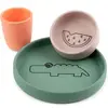 Image de Coffret repas en silicone bébé Done by Deer Croco Vert TU 1529727