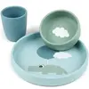 Image de Coffret repas en silicone bébé Done by Deer Happy clouds Bleu TU 1539732