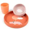 Image de Coffret repas en silicone bébé Done by Deer Happy clouds Orange TU 1539736