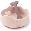 Image de Bol ventouse et cuillère silicone bébé Done by Deer Wally Rose TU 1839231