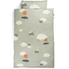 Image de Parure de lit enfant Done by Deer Happy clouds Vert 100x140 cm / 40x60 cm 2033923