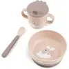 Image de Set vaisselle premier repas Done by Deer Happy Clouds Rose TU 1596571