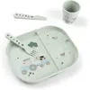Image de Plateau repas ventouse bébé Done by Deer Tiny farm Vert TU 1556203