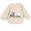 Image de Bavoir à manches avec poche bébé Done by Deer Tiny farm Beige TU 1353779