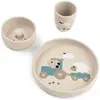 Image de Set vaisselle coffret repas bébé Done by Deer Tiny farm Beige TU 1569869