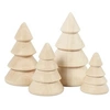 Image de arbre de Noël en bois 3,5/4,5/5,5/6,5 cm clair 4 pièces