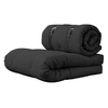 Image de Matelas futon et pouf 2 en 1 BUCKLE-UP anthracite 70x200