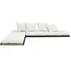 Image de Futon canapé lit 3 places 2x70x200 CHICO écru naturel