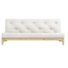 Image de Banquette ajustable FRESH en pin massif naturel avec matelas futon naturel 140x200 - FRESH