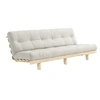 Image de Banquette ajustable LEAN en pin massif naturel avec matelas futon naturel 130x190