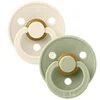 Image de Sucette BIBS Colour Latex Caoutchouc Naturel Taille 1 0-6 mois Lot de 2 Ivoire/Sauge