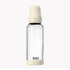 Image de Biberon en verre BIBS 240ml tétine latex anti-colique Ivory
