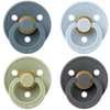 Image de Sucette bébé BIBS Colour T1 Latex naturel - Lot de 4 - Petrol, Sage, Baby Blue, Iron