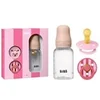 Image de Coffret naissance BIBS Baby Sprinkle - 2 sucettes + 1 biberon - Blush