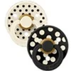 Image de Sucettes bébé BIBS Studio Colour Lot de 2 T2 Tétine ronde Caoutchouc naturel Ivory Black dès 6 mois