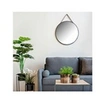 Image de Miroir design rond 60 cm en acier noir