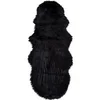 Image de Tapis en peau cuir d'agneau artificiel House Nordic Noir 60x180 cm 3981211