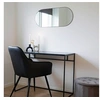 Image de Miroir ovale 35x80 cm en acier noir
