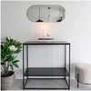 Image de Miroir ovale 35x80 cm en acier laiton