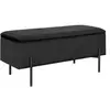 Image de Banc de rangement 95x36,5x46 cm en velours noir