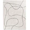 Image de Tapis 160x230 cm forme organique en coton blanc et noir