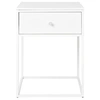 Image de Table d'appoint 1 tiroir blanc cadre blanc 40 x 40 x 55 cm