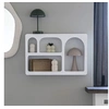 Image de Etagère murale 4 niches 60x13x40 cm blanc