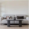 Image de Table basse 60x120x45 cm effet bois marron foncé - KLEZY