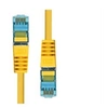 Image de ProXtend - Cordon de raccordement - RJ-45 (M) pour RJ-45 (M) - 50 cm - 6 mm - S/FTP - CAT 6a - sans halogène, moulé, sans crochet, bloqué - jaune