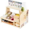 Image de Jouet D'imitation Bar à Sandwich en Bois- Marchande Restaurant- Jeu de rôle, Dinette Accessoires de Cuisine - Jouet en Bois Enfant