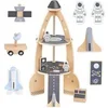 Image de Grande Fusée Spatiale en bois avec accessoires à construire - Garage enfant +3 ans