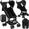 Image de MoMi GRACE - Poussette ultra compacte avec sac à dos - Légère 6,2 kg - Fonction debout pliée - Jusqu'à 15 kg - Noir