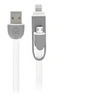 Image de Forever - Câble USB - USB (M) pour Micro-USB de type B, Lightning (M) - 1 m - blanc