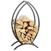 Image de Porte-bûches poisson design en acier 90 cm