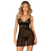 Image de Obsessive Babydoll et string noire XS/S